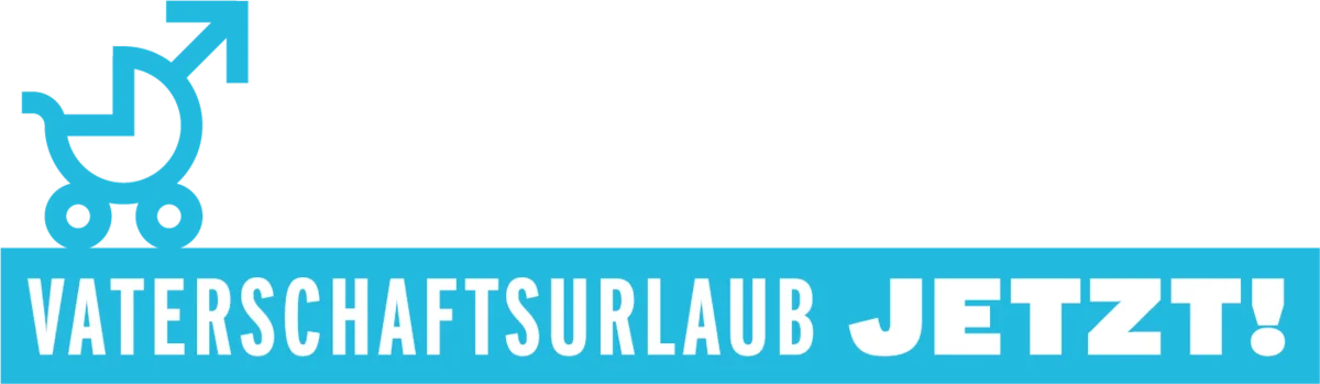 Logo Vaterschaftsurlaub breit blau Logo Vaterschaftsurlaub breit blau
